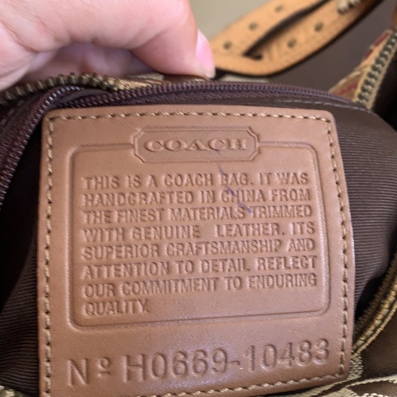 Coach signature canvas and leather studded hobo - Picture 4 of 6